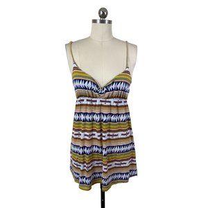 RVCA Womens Dress Small Brown Sleevless Knee Length Coastal Cowgirl Boho